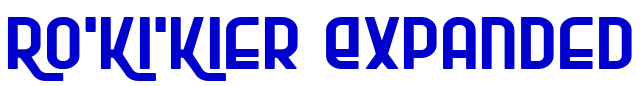 Ro'Ki'Kier Expanded font